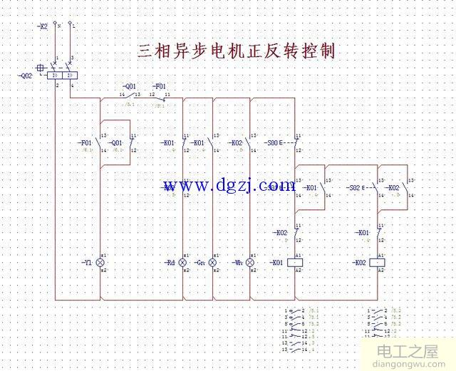 三相電機(jī)正反轉(zhuǎn)控制接線(xiàn)圖原理