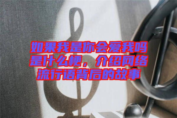 如果我是你會愛我嗎是什么梗，介紹網(wǎng)絡流行語背后的故事