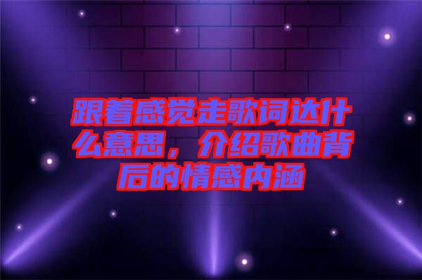 跟著感覺走歌詞達(dá)什么意思，介紹歌曲背后的情感內(nèi)涵