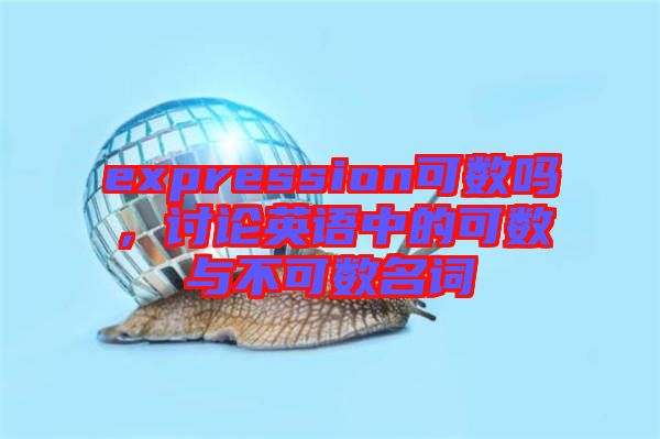 expression可數(shù)嗎，討論英語中的可數(shù)與不可數(shù)名詞