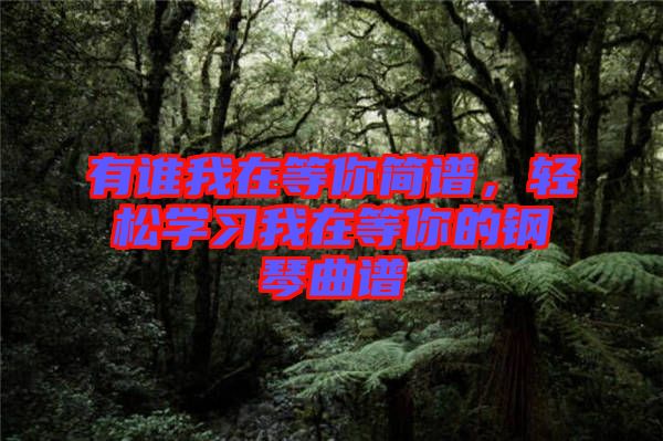 有誰我在等你簡譜，輕松學習我在等你的鋼琴曲譜