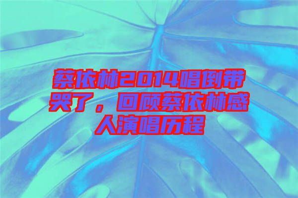 蔡依林2014唱倒帶哭了，回顧蔡依林感人演唱?dú)v程