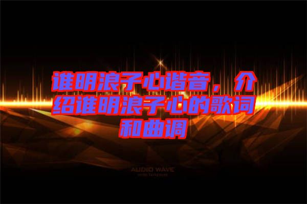 誰(shuí)明浪子心諧音，介紹誰(shuí)明浪子心的歌詞和曲調(diào)