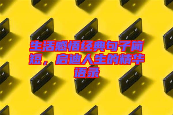 生活感悟經(jīng)典句子簡(jiǎn)短，啟迪人生的精華語(yǔ)錄