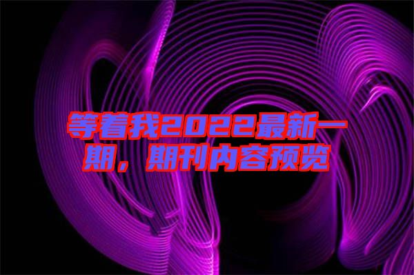 等著我2022最新一期，期刊內(nèi)容預(yù)覽