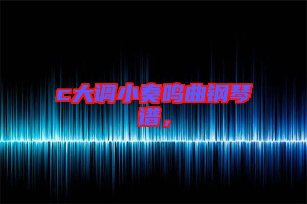 c大調(diào)小奏鳴曲鋼琴譜，