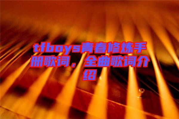 tfboys青春修煉手冊歌詞，全曲歌詞介紹