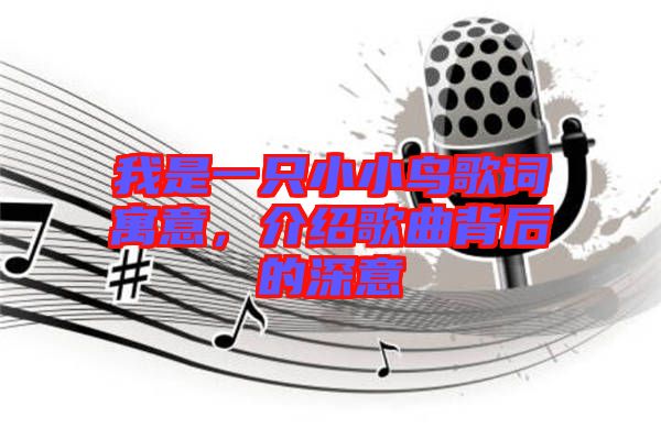 我是一只小小鳥歌詞寓意，介紹歌曲背后的深意