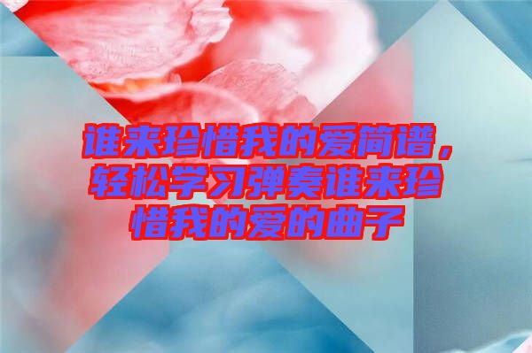 誰來珍惜我的愛簡譜，輕松學習彈奏誰來珍惜我的愛的曲子
