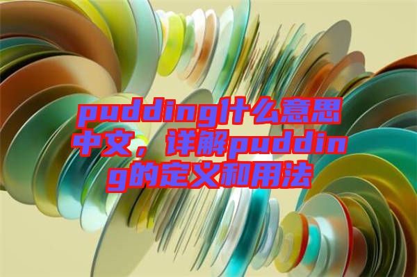 pudding什么意思中文，詳解pudding的定義和用法
