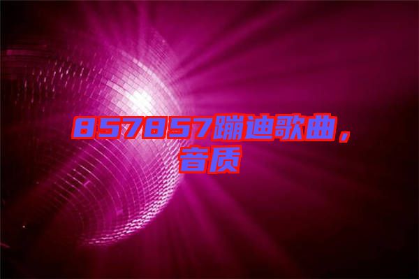 857857蹦迪歌曲，音質(zhì)