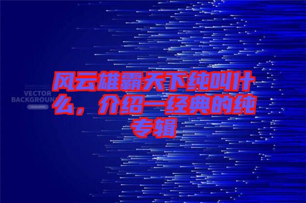 風云雄霸天下純叫什么，介紹一經典的純專輯