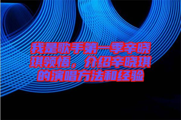 我是歌手第一季辛?xí)早黝I(lǐng)悟，介紹辛?xí)早鞯难莩椒ê徒?jīng)驗(yàn)