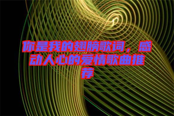 你是我的翅膀歌詞，感動(dòng)人心的愛情歌曲推薦