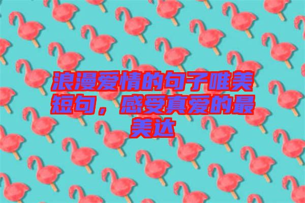 浪漫愛(ài)情的句子唯美短句，感受真愛(ài)的最美達(dá)