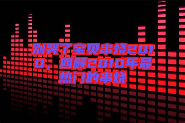 別哭了寶貝串燒2010，回顧2010年最熱門的串燒