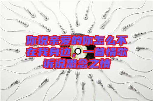 你說親愛的你怎么不在我身邊，一首情歌訴說思念之情