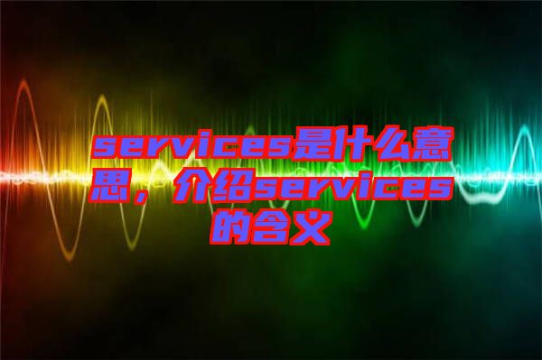services是什么意思，介紹services的含義