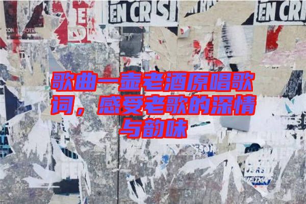 歌曲一壺老酒原唱歌詞，感受老歌的深情與韻味