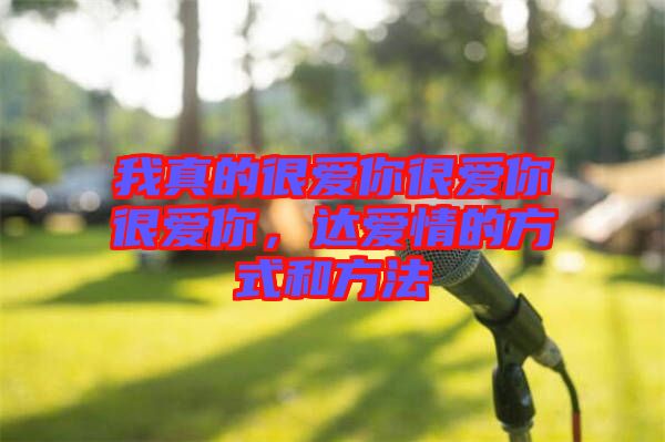 我真的很愛(ài)你很愛(ài)你很愛(ài)你，達(dá)愛(ài)情的方式和方法