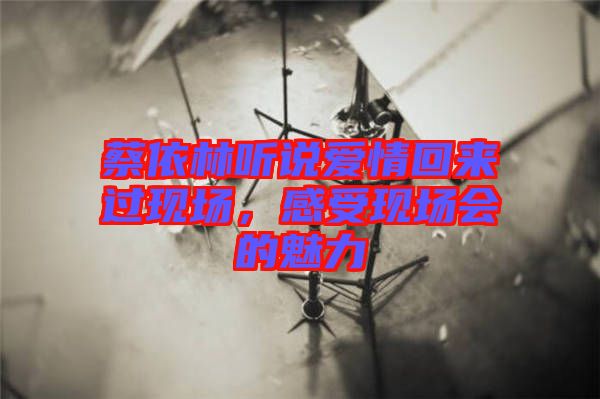 蔡依林聽說愛情回來過現(xiàn)場(chǎng)，感受現(xiàn)場(chǎng)會(huì)的魅力