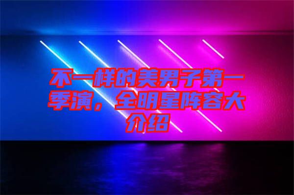 不一樣的美男子第一季演，全明星陣容大介紹