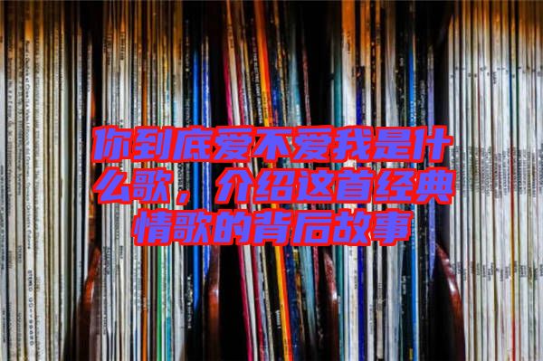 你到底愛不愛我是什么歌，介紹這首經典情歌的背后故事