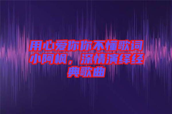 用心愛你你不懂歌詞小阿楓，深情演繹經(jīng)典歌曲