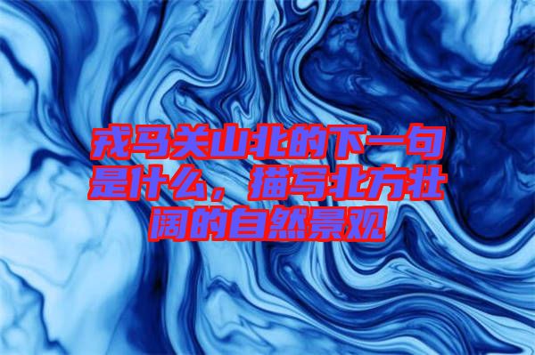 戎馬關(guān)山北的下一句是什么，描寫北方壯闊的自然景觀