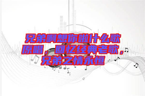 兄弟啊想你啦什么歌原唱，回憶經(jīng)典老歌，兄弟之情永恒