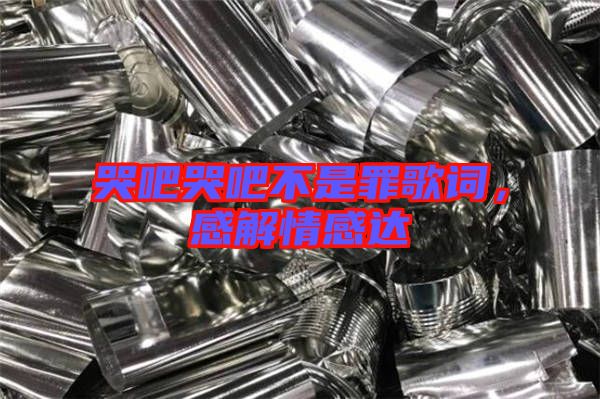 哭吧哭吧不是罪歌詞，感解情感達