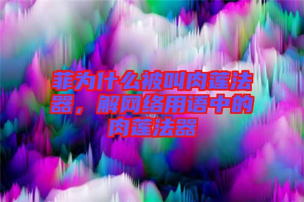 菲為什么被叫肉蓮法器，解網(wǎng)絡(luò)用語(yǔ)中的肉蓮法器
