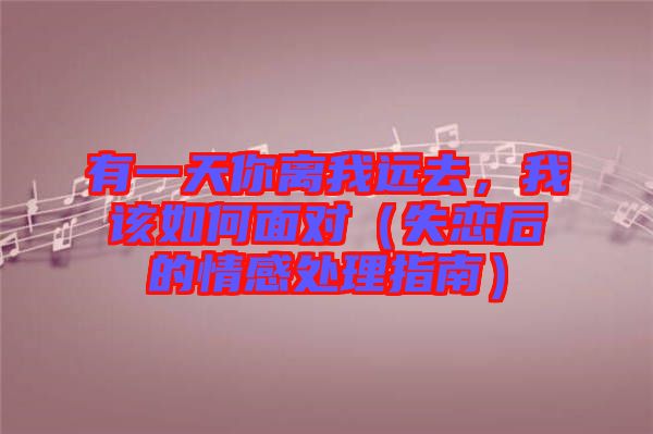 有一天你離我遠(yuǎn)去，我該如何面對(duì)（失戀后的情感處理指南）