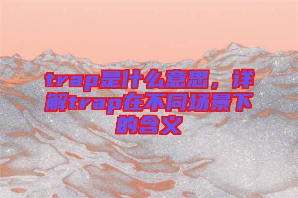 trap是什么意思，詳解trap在不同場景下的含義