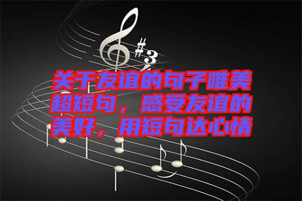 關(guān)于友誼的句子唯美超短句，感受友誼的美好，用短句達(dá)心情