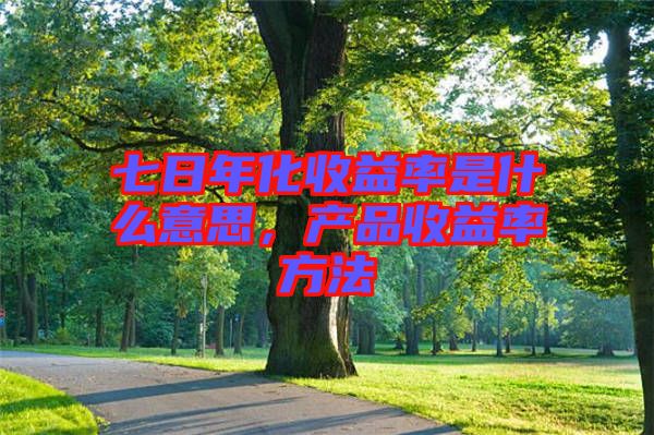 七日年化收益率是什么意思，產(chǎn)品收益率方法