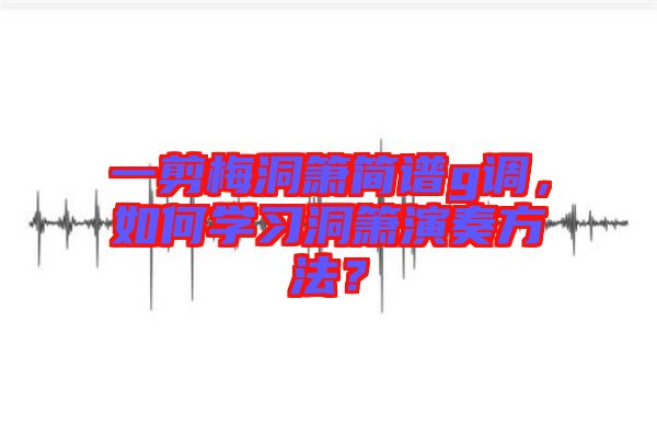 一剪梅洞簫簡譜g調(diào)，如何學(xué)習(xí)洞簫演奏方法？