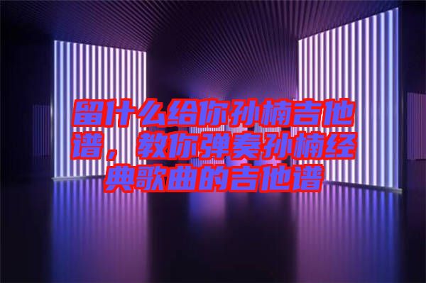 留什么給你孫楠吉他譜，教你彈奏孫楠經(jīng)典歌曲的吉他譜