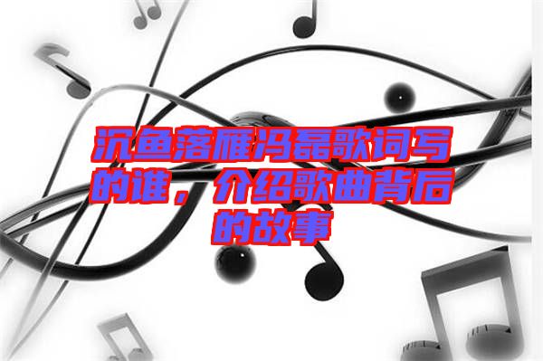 沉魚落雁馮磊歌詞寫的誰，介紹歌曲背后的故事