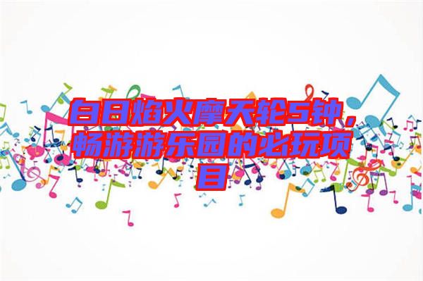白日焰火摩天輪5鐘，暢游游樂園的必玩項(xiàng)目