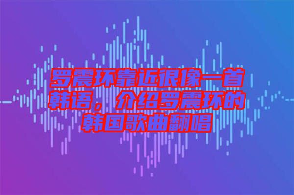 羅震環(huán)靠近很像一首韓語，介紹羅震環(huán)的韓國歌曲翻唱