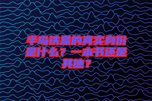 半島鐵盒的真實身份是什么？一本書還是其他？