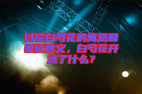討論白芍花的寓意和象征意義，白芍花開達了什么？