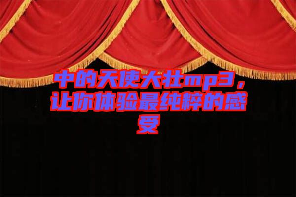 中的天使大壯mp3，讓你體驗最純粹的感受