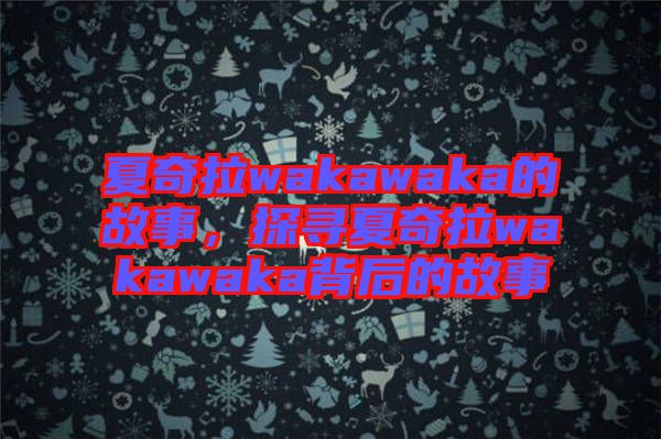 夏奇拉wakawaka的故事，探尋夏奇拉wakawaka背后的故事
