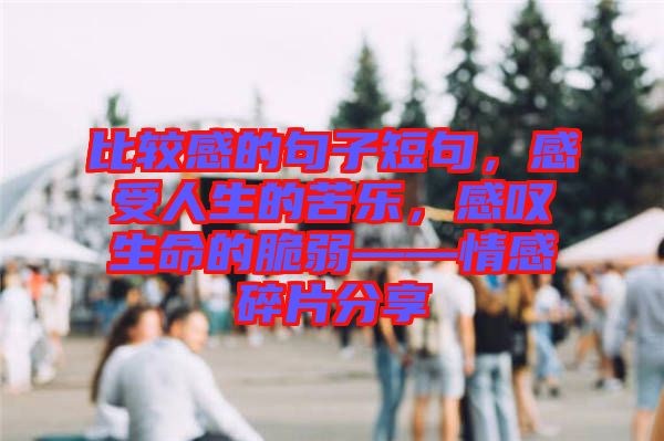 比較感的句子短句，感受人生的苦樂，感嘆生命的脆弱——情感碎片分享