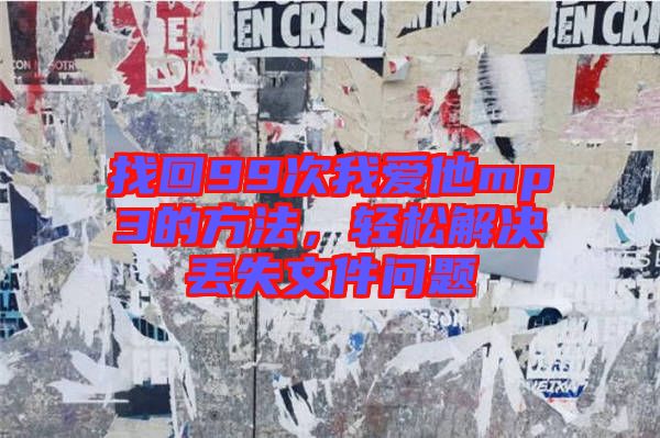 找回99次我愛他mp3的方法，輕松解決丟失文件問題