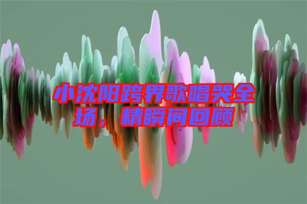 小沈陽跨界歌唱哭全場，精瞬間回顧