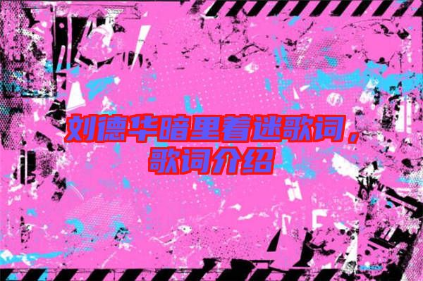 劉德華暗里著迷歌詞，歌詞介紹