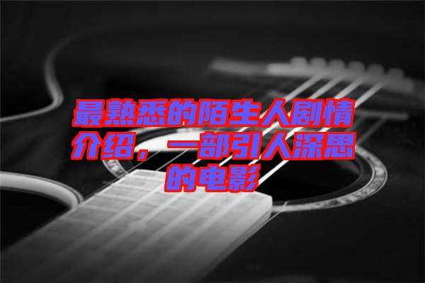 最熟悉的陌生人劇情介紹，一部引人深思的電影